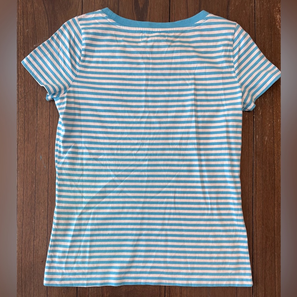Lauren Active Ralph Lauren Blue Striped Shirt Womens size Small - Picture 5 of 5